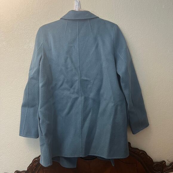 Theory Sileena Winsome 2 Coat M Wool Cashmere Sky Blue $595 - Picture 2 of 8